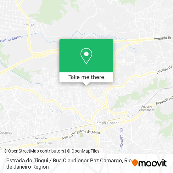Estrada do Tingui / Rua Claudionor Paz Camargo map