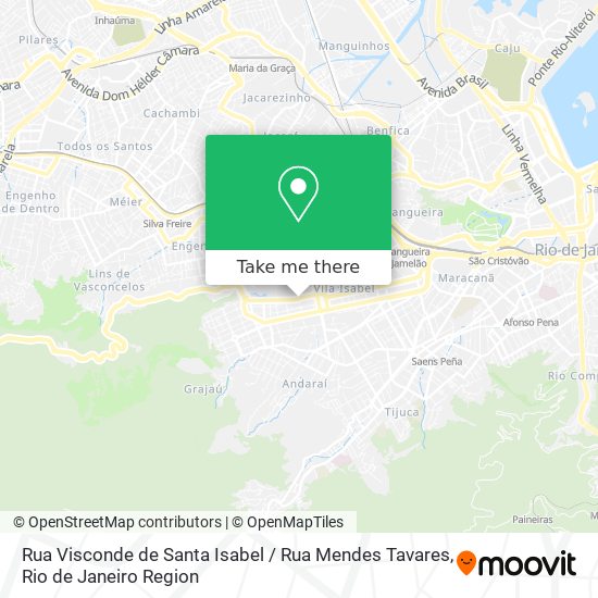 Mapa Rua Visconde de Santa Isabel / Rua Mendes Tavares