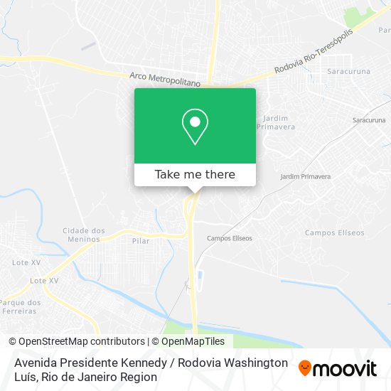 Avenida Presidente Kennedy / Rodovia Washington Luís map