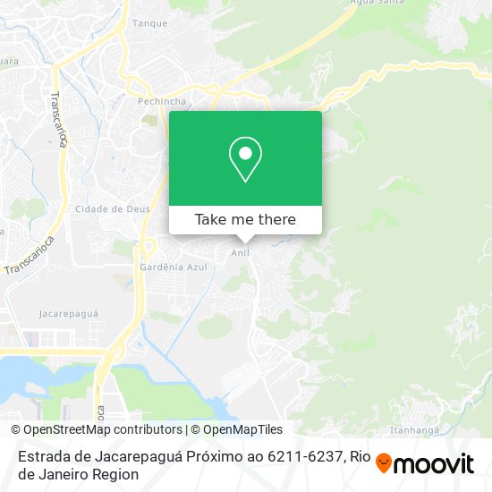 Mapa Estrada de Jacarepaguá Próximo ao 6211-6237