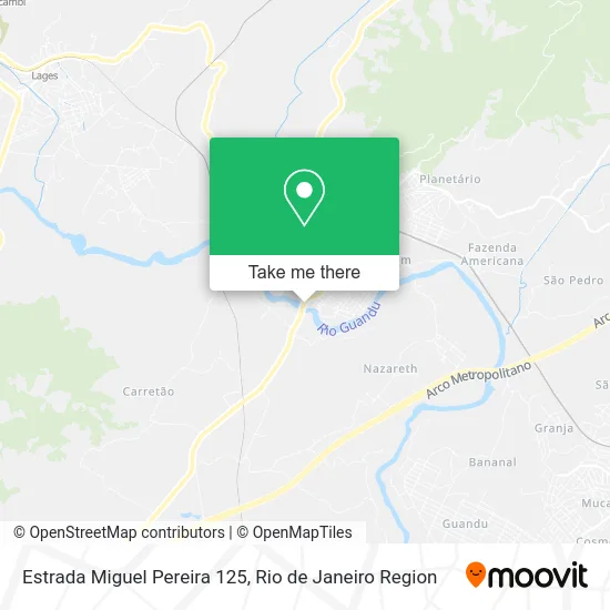 Estrada Miguel Pereira 125 map