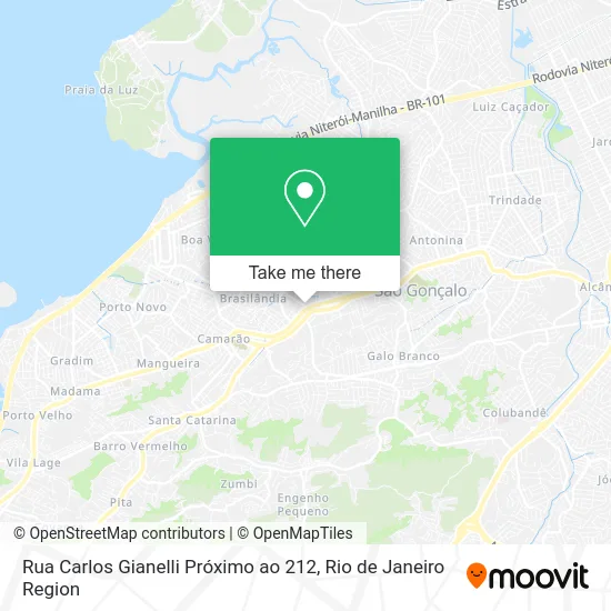 Rua Carlos Gianelli Próximo ao 212 map