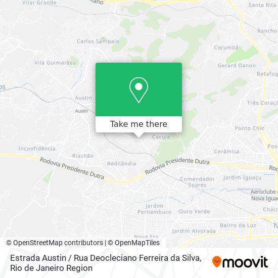 Estrada Austin / Rua Deocleciano Ferreira da Silva map