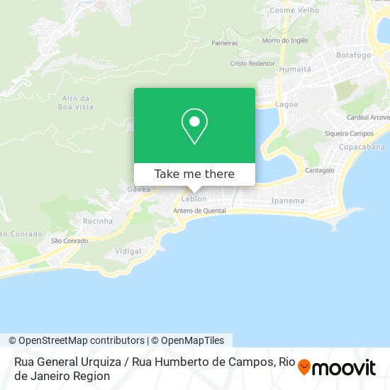 Mapa Rua General Urquiza / Rua Humberto de Campos