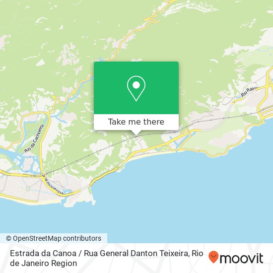 Mapa Estrada da Canoa / Rua General Danton Teixeira