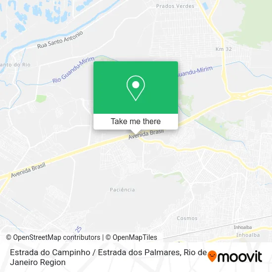 Estrada do Campinho / Estrada dos Palmares map