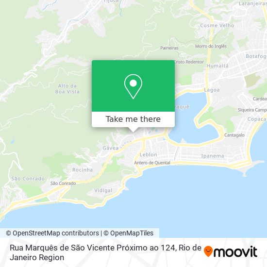 Mapa Rua Marquês de São Vicente Próximo ao 124