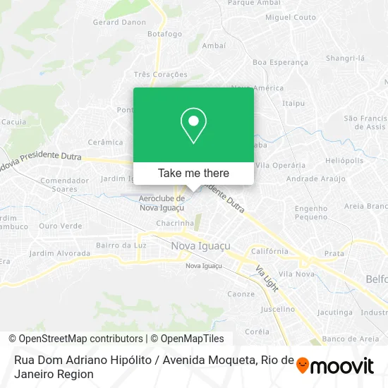 Rua Dom Adriano Hipólito / Avenida Moqueta map