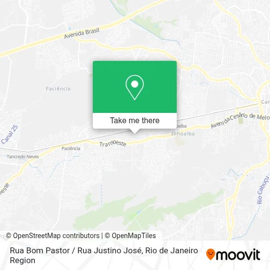 Rua Bom Pastor / Rua Justino José map