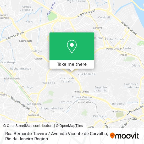 Mapa Rua Bernardo Taveira / Avenida Vicente de Carvalho