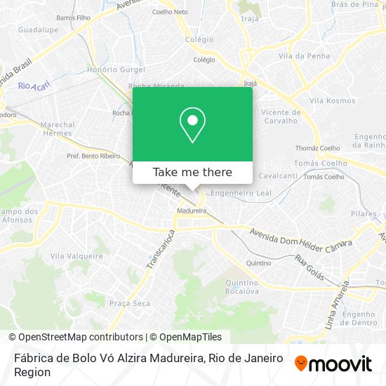 Fábrica de Bolo Vó Alzira Madureira map