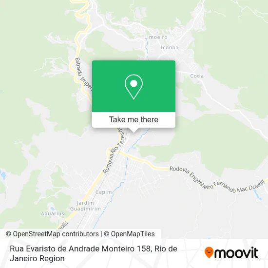 Rua Evaristo de Andrade Monteiro 158 map