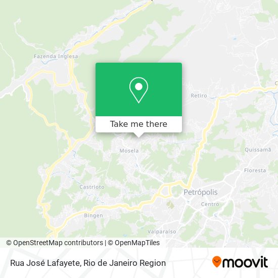 Mapa Rua José Lafayete