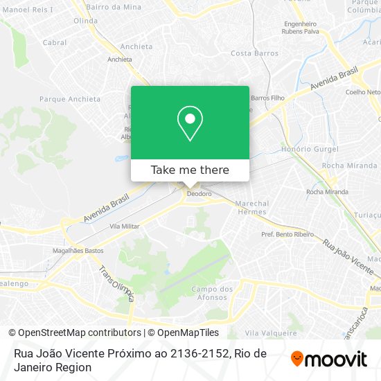 Mapa Rua João Vicente Próximo ao 2136-2152