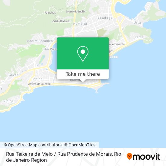 Rua Teixeira de Melo / Rua Prudente de Morais map