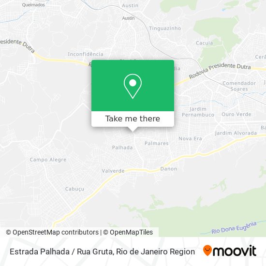 Estrada Palhada / Rua Gruta map