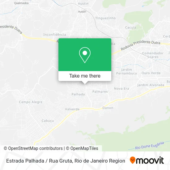 Estrada Palhada / Rua Gruta map