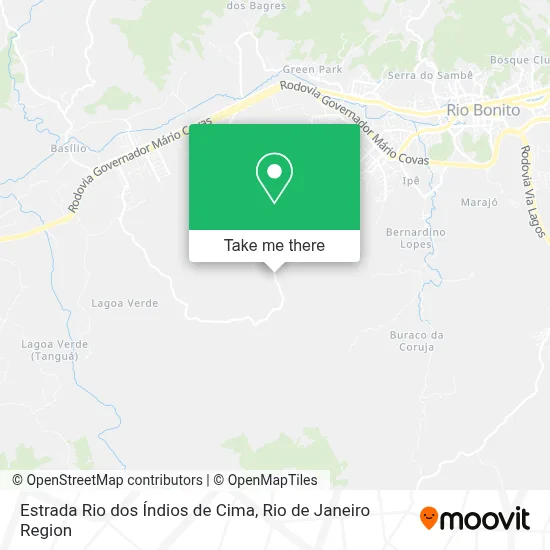 Estrada Rio dos Índios de Cima map