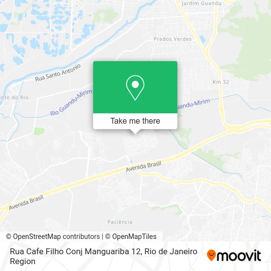 Rua Cafe Filho Conj Manguariba 12 map