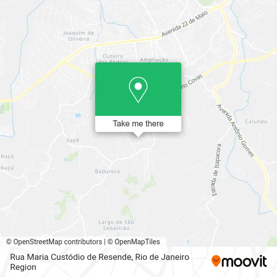 Rua Maria Custódio de Resende map