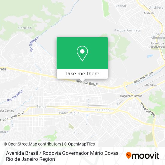 Mapa Avenida Brasil / Rodovia Governador Mário Covas