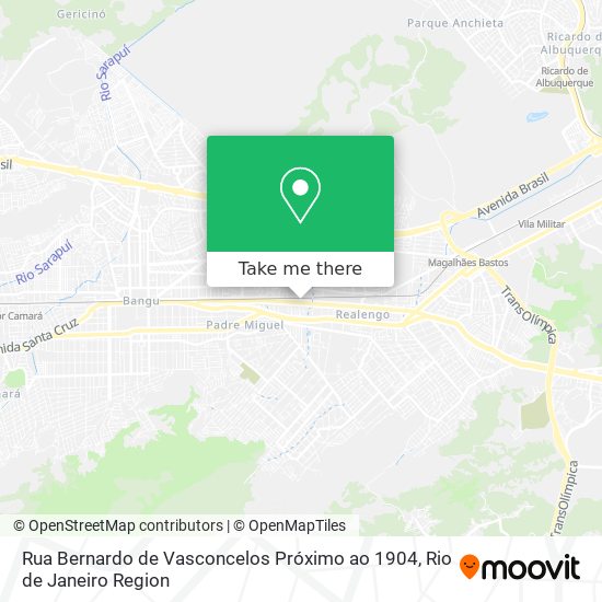 Rua Bernardo de Vasconcelos Próximo ao 1904 map