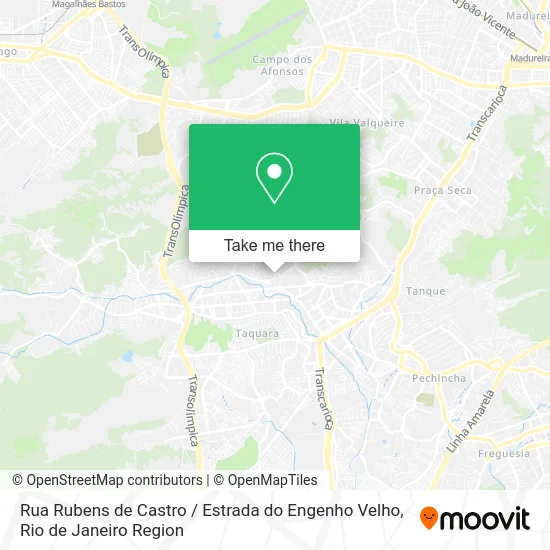 Rua Rubens de Castro / Estrada do Engenho Velho map