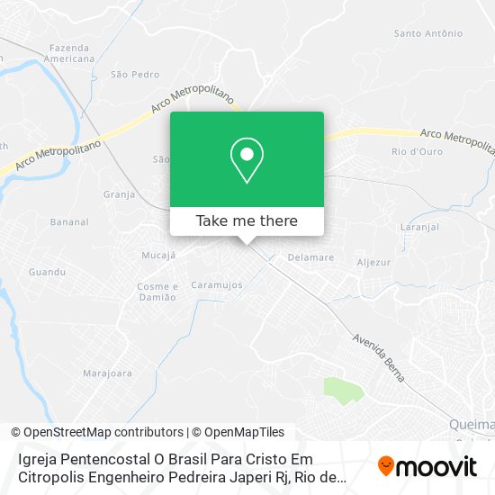 Mapa Igreja Pentencostal O Brasil Para Cristo Em Citropolis Engenheiro Pedreira Japeri Rj