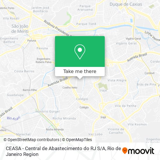 CEASA - Central de Abastecimento do RJ S / A map
