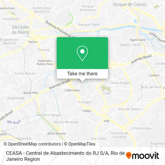 CEASA - Central de Abastecimento do RJ S / A map