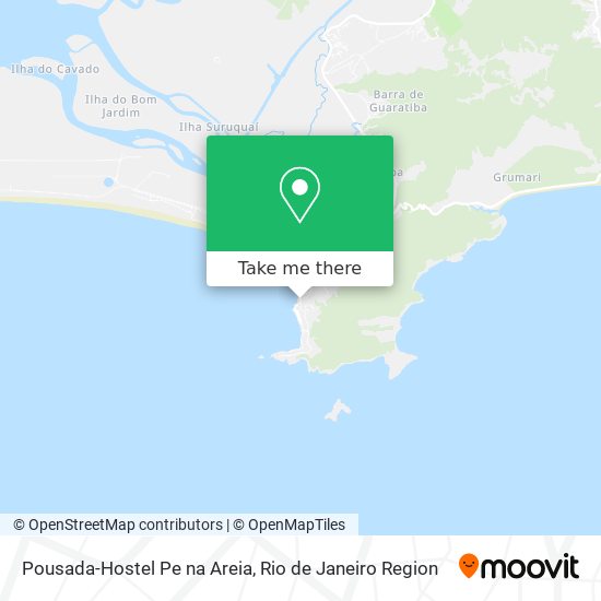 Mapa Pousada-Hostel Pe na Areia