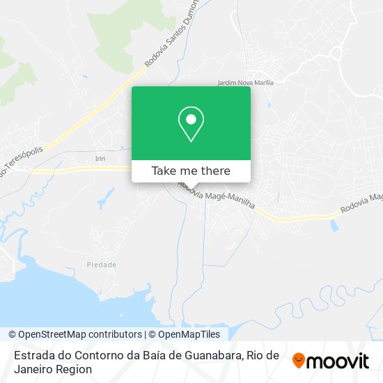 Estrada do Contorno da Baía de Guanabara map