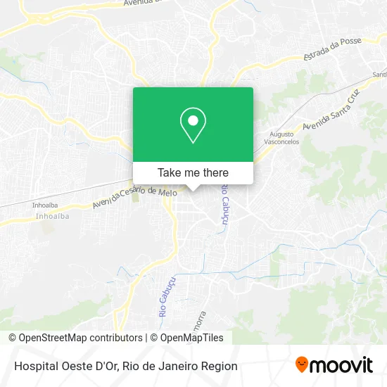 Hospital Oeste D'Or map