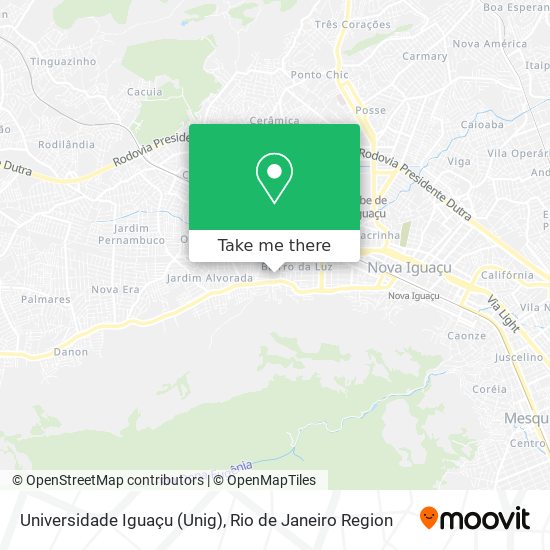 Universidade Iguaçu (Unig) map