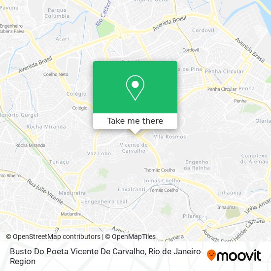 Busto Do Poeta Vicente De Carvalho map