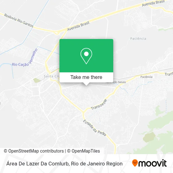 Área De Lazer Da Comlurb map