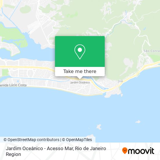Jardim Oceânico - Acesso Mar map
