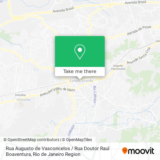 Mapa Rua Augusto de Vasconcelos / Rua Doutor Raul Boaventura