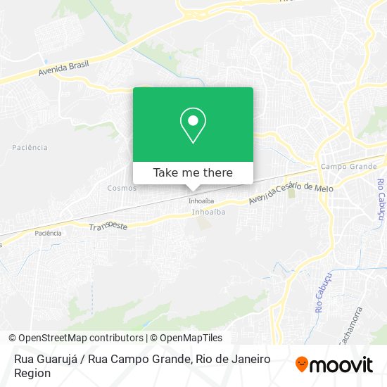 Mapa Rua Guarujá / Rua Campo Grande