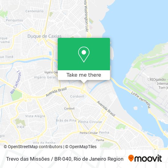 Trevo das Missões / BR-040 map