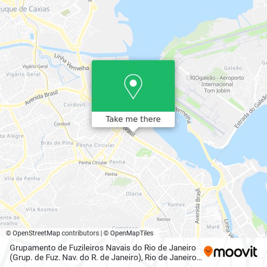 Mapa Grupamento de Fuzileiros Navais do Rio de Janeiro (Grup. de Fuz. Nav. do R. de Janeiro)