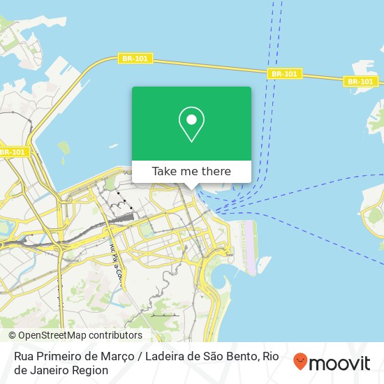 Mapa Rua Primeiro de Março / Ladeira de São Bento