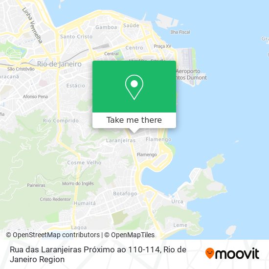 Mapa Rua das Laranjeiras Próximo ao 110-114