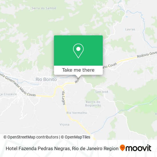 Mapa Hotel Fazenda Pedras Negras