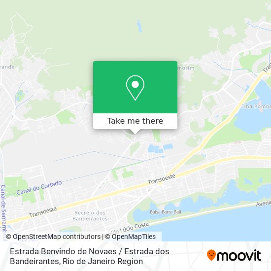 Mapa Estrada Benvindo de Novaes / Estrada dos Bandeirantes