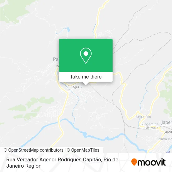 Rua Vereador Agenor Rodrigues Capitão map
