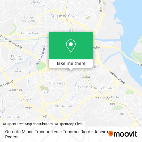 Ouro de Minas Transportes e Turismo map