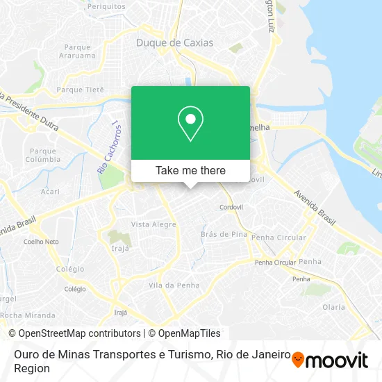Ouro de Minas Transportes e Turismo map