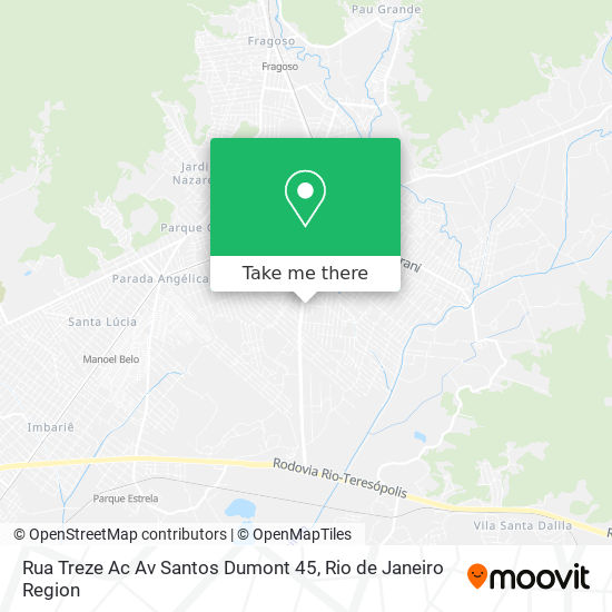 Mapa Rua Treze Ac Av Santos Dumont 45