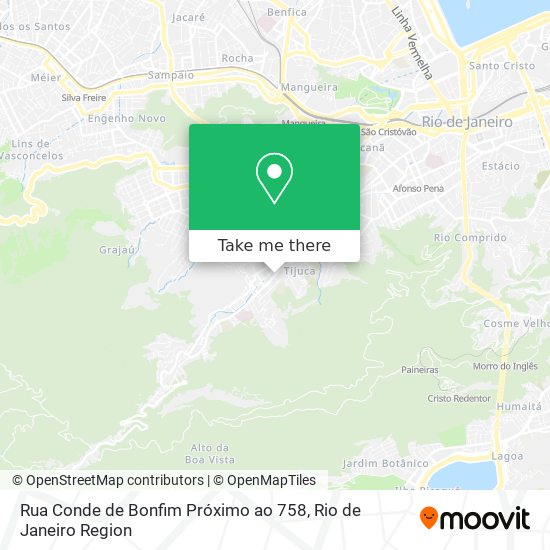 Mapa Rua Conde de Bonfim Próximo ao 758